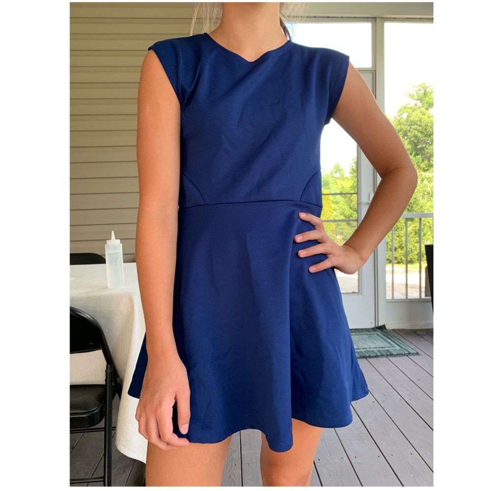 Navy Blue Skater Dress